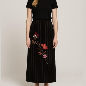 Kenzo Jungle Black maxi  Skirt